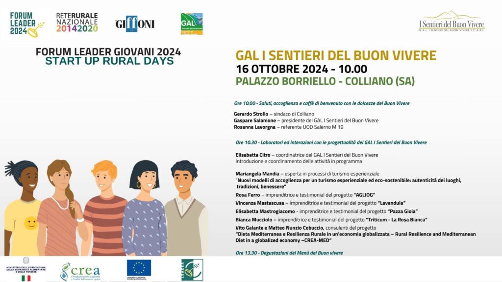 Forum Leader Giovani 2024. 16 Ottobre 2024 - c/o Palazzo Borriello, Colliano (SA)